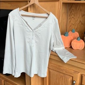 Soft, tan, cotton top.❤️